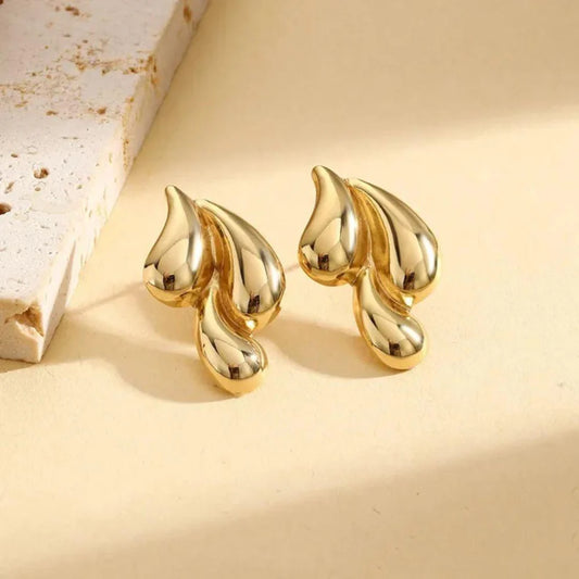Aurora Dew: Delicate Drop Stud Earrings