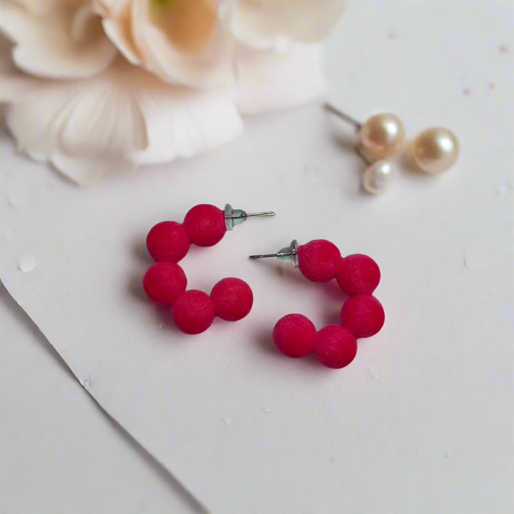 pink earrings