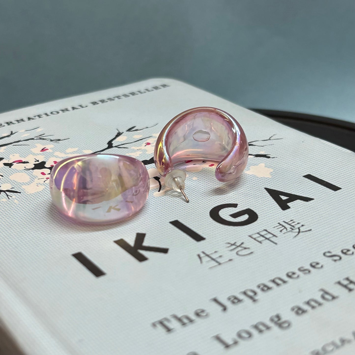 purple acrylic hoops earrings buy online
