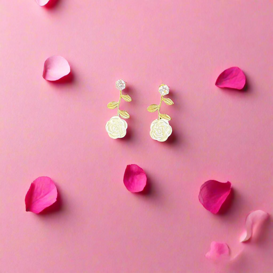 rose earrings