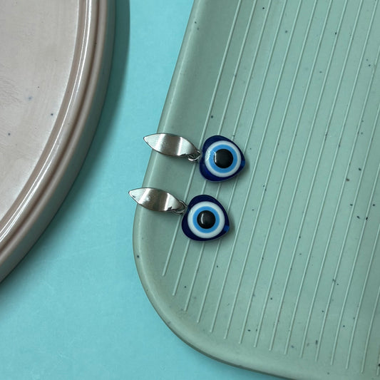 Evil eye heart earrings