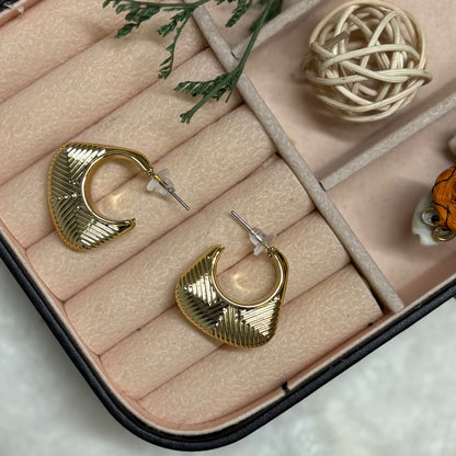 golden hoop glow earrings