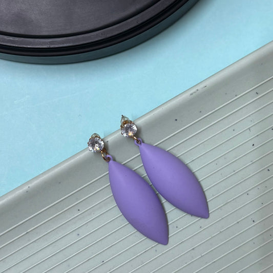 purple korean hanging earrings