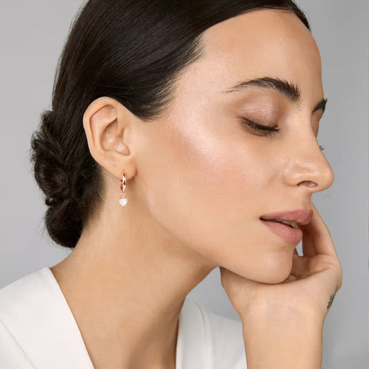 Blush Orbit: Rose Gold Hoop Earrings